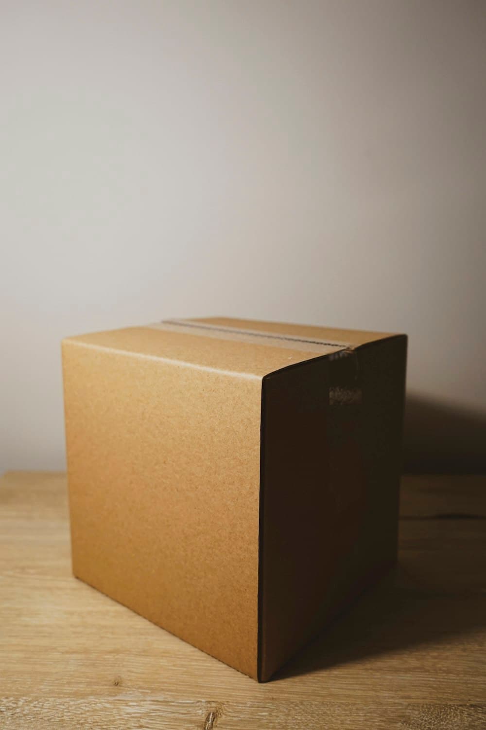 Cardboard box and packing materials ready for a home move